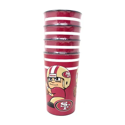 Produktbild von NFL San Francisco 49ers Partybecher Trinkbecher Set 4-Stück Becher Cup 525ml