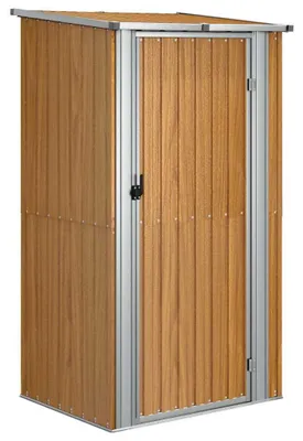 Obrázek produktu pro vidaXL Zahradní přístřešek hnědý 118,5x97x209,5 cm Pozinkovaná ocel