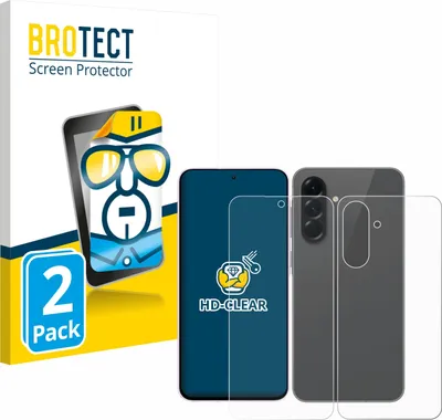 Produktbild von 2x Für Samsung Galaxy A56 5G (Display+Rückseite) Schutzfolie BROTECT Displayschutz Display Schutz Folie Klar Transparent