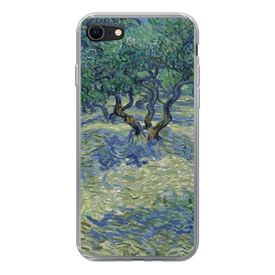 Produktbild von MuchoWow® Handyhülle Schutzhülle Hülle für iPhone SE 2020 Der Olivenhain - Vincent van Gogh Silikon Softcase Handy Hülle - Kartenbesitzer