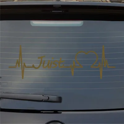 Produktbild von Heckscheibenaufkleber Juist Herzschlag Puls Insel Nordsee Liebe 55x17 cm Gold Auto Aufkleber Sticker