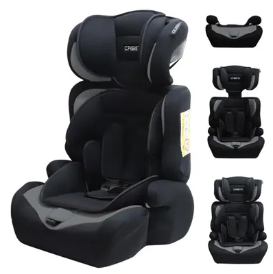 Image de Siège auto Cabino i-Size, groupe 1/2/3, noir/gris – siège auto évolutif, de 76 à 150 cm, à partir de 15 mois, conforme à la norme ECE R129, avec protection latérale en cas de choc