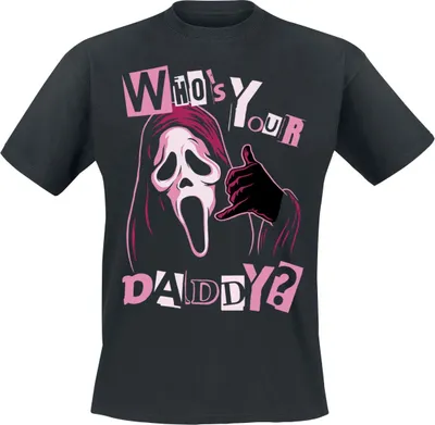 Produktbild von Scream (Film) T-Shirt Herren Ghostface - Who`s Your Daddy? schwarz L