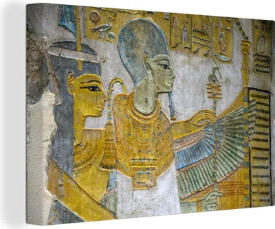 Produktbild von OneMillionCanvasses® - Leinwandbilder - 140x90 cm, Malerei in Ägypten, Wandbilder Kunstdruck Wanddekoration