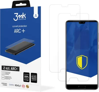 Produktbild von 3mk Display Schutzfolie ARC+ für Huawei P20  0,17mm Self-Heal (2 Stück)
