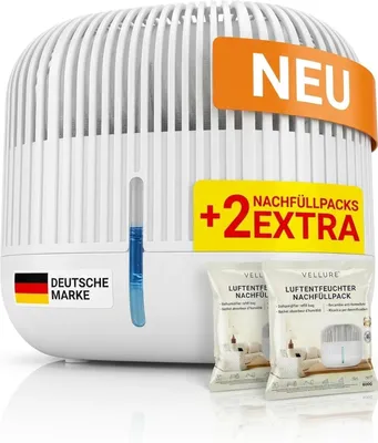 Productafbeelding van Luchtontvochtiger zonder stroom + 2 x 600 g navulverpakkingen - luchtontvochtiger voor badkamer