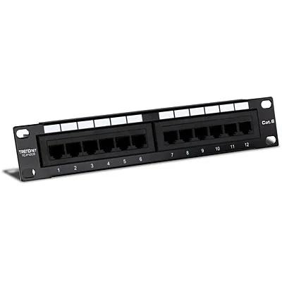 Produktbild von TRENDnet TC-P12C6 Patch Panel, 12-Port Cat. 6 Unshielded