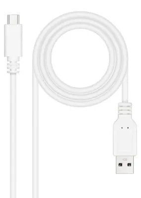 Immagine prodotto di Cavo Nanokabel USB 2.0 3A, Tipo USB-C/M-A/M, Bianco, 1 m