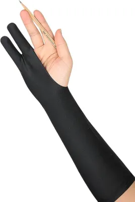 Produktbild von Famanu Zeichenhandschuh - Palm Rejection Technologie - 42,5 x 10,5 cm - Schwarz
