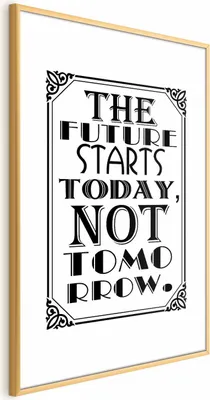 Immagine prodotto di Poster del futuro 29,7x42 cm con cornice dorata con margine