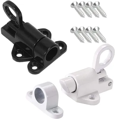 Produktbild von Set mit 2 Türschlössern, Legierung, 43,7 x 43 x 41,7 mm, Weiß/Schwarz