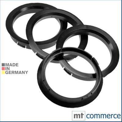 Produktbild von 4X Zentrierringe 72,5 x 63,4 mm schwarz Felgen Ringe Germany
