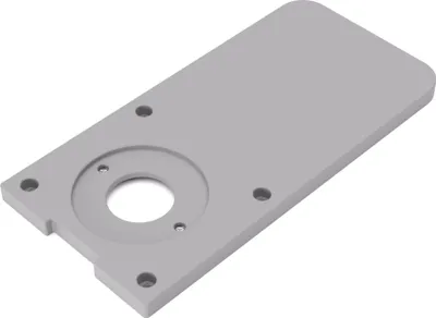Produktbild von PRIWAS Grundplatte/Adapterplatte XL-Version für Kopierhülsen passend für Bosch GKF 600 | Vergrößerte Gleitplatte passend für Bosch Kantenfräsen