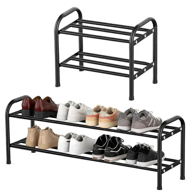 Produktbild von Omgoods – Ausziehbares, platzsparendes Schuhregal mit 2 Ebenen