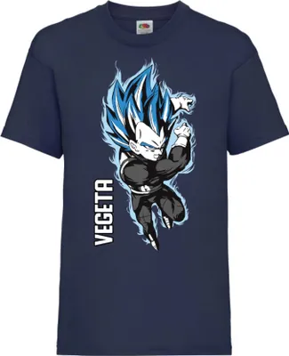 Zdjęcie produktu dla Koszulka Dziecięca Dragon Anime Manga Ball Z Vegeta Vegeta, 7-8 Jahr - 128 / Ciemnoniebieski