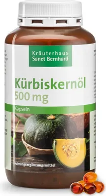 Produktbild von Sanct Bernhard Kürbiskernöl 500 mg- 400 Kapseln