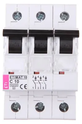 Produktbild von Leitungsschutzschalter 3P C 10A 10kA AC ETIMAT10 002135714