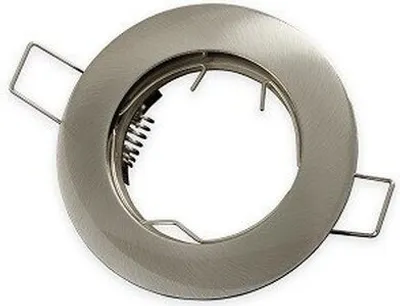 Produktbild von LED Line® Einbaustrahler GU10 Ø65mm Bohrloch Aluminium inkl. GU5.3 Fassung 12V für LED Leuchtmittel 50mm Rund Satin