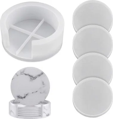 Produktbild von Silikon-Untersetzer-Set für DIY, 5-teilig, Dekoration