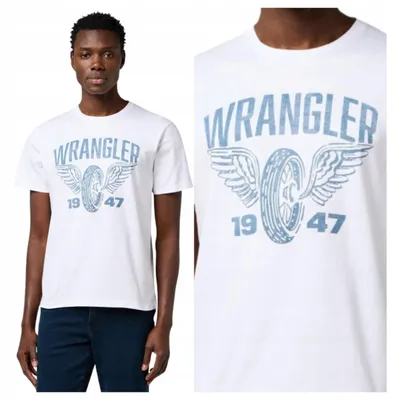Immagine prodotto di Wrangler | T-shirt da uomo, stile americano, bianco, in cotone, taglia M (classica)
