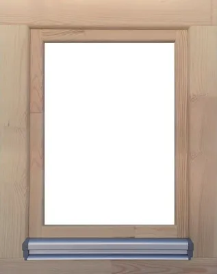 Produktbild von Gartenhausfenster Kiefer grundiert 600x800 mm DIN Links
