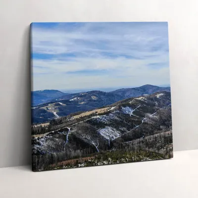 Produktbild von Landscape of Równica Ustroń – Leinwandbild Wandbild – 60x60 cm – Leinwandbilder – Wandbilder – Schlafzimmer – Flur