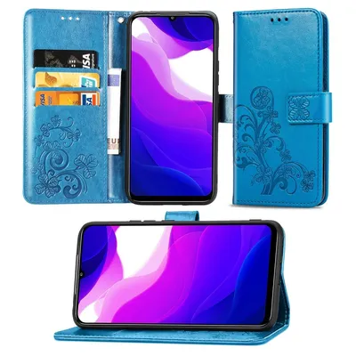 Produktbild von König Design Hülle kompatibel mit Xiaomi Mi 10 Lite 5G Kunstleder Handyhülle - Handy Case Blau