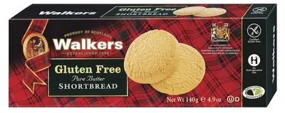 Zdjęcie produktu dla Walkers Gluten Free Pure Butter Shortbread Szkockie herbatniki 140g