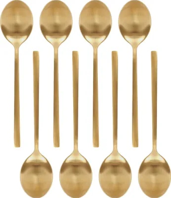 Produktbild von Dessertlöffel aus Edelstahl – 20 cm – Gold – 8 Stück