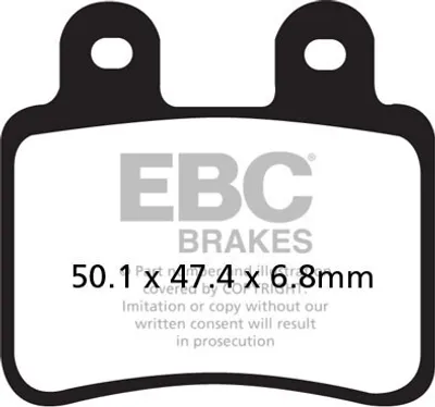 Zdjęcie produktu dla Klocki hamulcowe EBC SFA350HH skuterowe (kpl. na 1 tarcze)