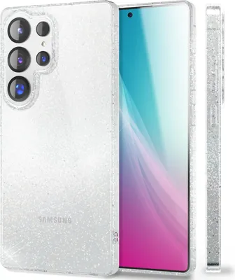 Produktbild von NALIA Glitzerhülle für Samsung Galaxy S25 Ultra – Funkelndes Silikon Case – DAZZLIN (Transparent & Stoßfest) – Marke aus Berlin