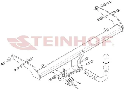 Produktbild von STEINHOF V-164 Anhängerkupplung 1400kg Max für VW T-Cross (C11)