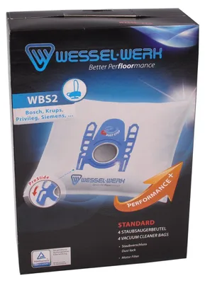 Image de 4 x WBS2 = Swirl S62/S67 Sacs à poussière pour Bosch Privileg Siemens Krups Swirl