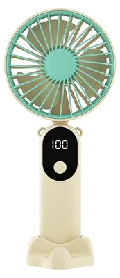 Produktbild von Tragbarer Mini-USB-Ventilator DS1016 mit 6 Geschwindigkeitsstufen, Digitalanzeige und 3-in-1-Funktion - Weiß