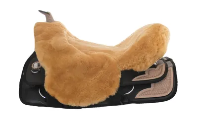 Zdjęcie produktu dla Engel Reitsport – pokrowiec na siodło w stylu westernowym, z wycięciem na rogi, kolor camelowy