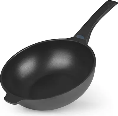 Produktbild von N8WERK Aluguss-Wokpfanne Midnight Edition 28 cm Heat Indicator Temperaturanzeige 3-fach Ilag-Ultimate Beschichtung fettarm Braten alle Herdarten