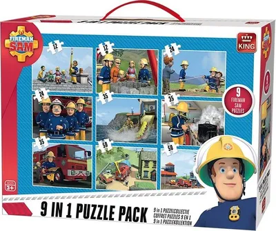 Produktbild von King Fireman Sam 9in1 Puzzle Pack, 12 Stück(e), Cartoons, 3 Jahr(e)