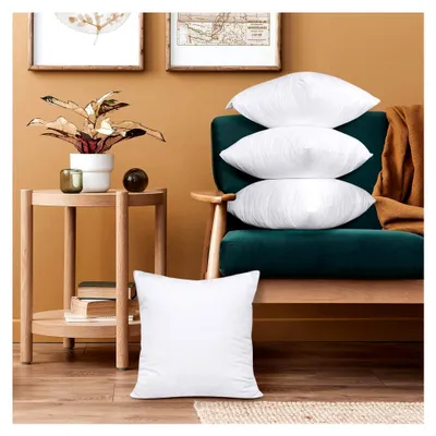 Produktbild von 4er Set Kissenfüllungen 45 x 45 cm, Innenkissen für Sofas und Betten (Weiß)