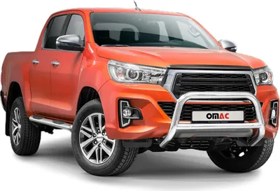 Obrázek produktu pro Ochranná lišta předního nárazníku pro Toyota Hilux 2018-2022 ABE ocelová stříbrná