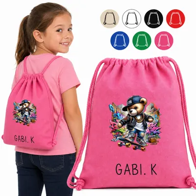 Obrázok produktu pre Taška Na Šport - Medveď Na Kolieskách, Graffiti Motív