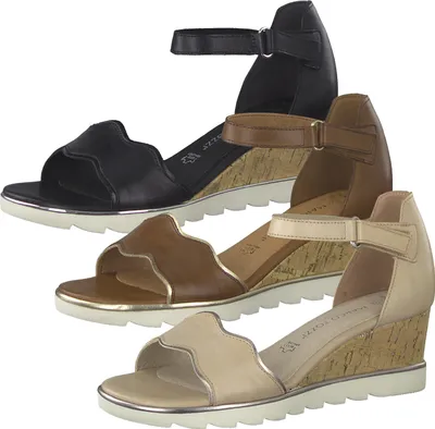 Produktbild von MARCO TOZZI Damen Sandalen Leder Sandaletten Keilabsatz 2-28725-26, Größe:40 EU, Farbe:Rosa