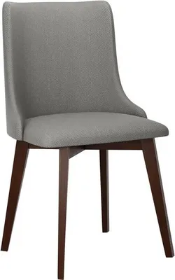 Image de Chaise de cuisine rembourrée AFTON 9 - noyer / gris