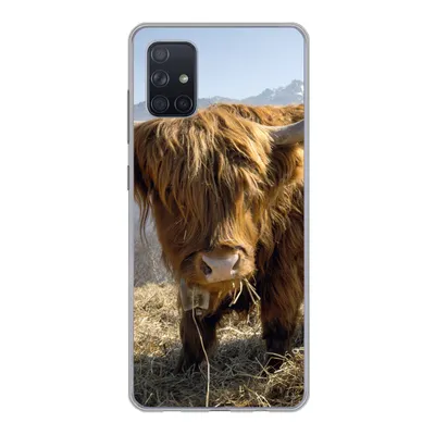 Produktbild von MuchoWow® Handyhülle Schutzhülle Hülle für Samsung Galaxy A71 Schottischer Highlander - Berg - Schnee Silikon Softcase Handy Hülle - Kartenbesitzer