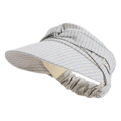 Produktbild von Damen Sonnenvisor, Strand Visor Cap Mit Streifen, Sommer Sonnenhut, Khaki