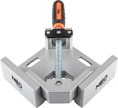 Obrázok produktu pre NEO TOOLS Uhlová svorka, rohová svorka, rohová výstuha 90° pravouhlá svorka na drevo, drevoobrábanie, hliník, rohové zváracie svorky, konzola, nastaviteľná