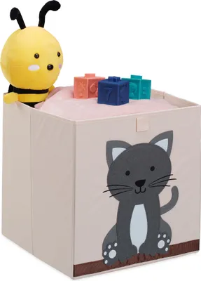 Produktbild von relaxdays Aufbewahrungsbox mit Katzenmotiv