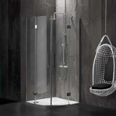 Immagine prodotto di Box doccia semicircolare 90x90 in cristallo 6 mm senza telaio | London