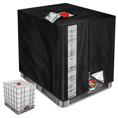 Image de Couverture de réservoir IBC, 1000 litres, housse de protection pour réservoir d'eau, tissu Oxford 420D, couleur noire