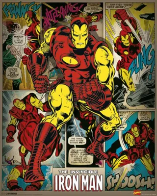 Produktbild von Marvel - Mini-Poster - Iron Man Retro + 1 Ü-Poster der Grösse 61x91,5cm