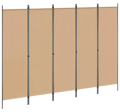 Produktbild von 5-teiliger Raumteiler Beige 250 x 180 cm Stoff